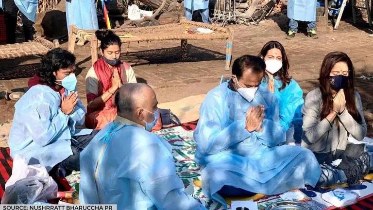 Nushrratt Bharuccha's 'Chhorii' goes on floors in Madhya Pradesh; see pics Nushrratt Bharuccha