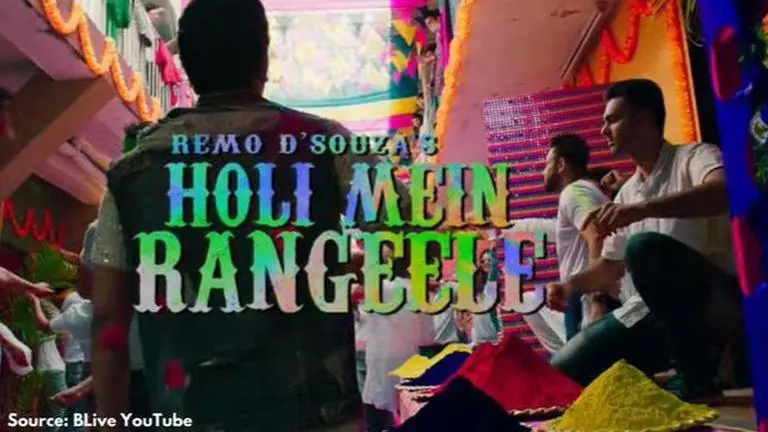 Mouni Roy and Sunny Singh soak in colours for 'Holi Mein Rangeeley' song, watch video mouni roy
