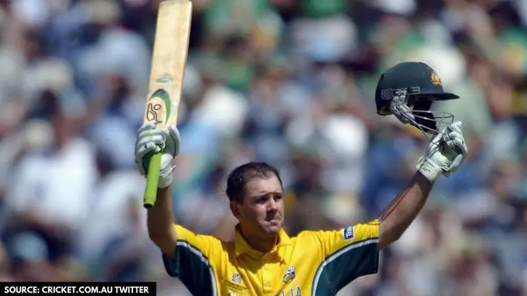 did Ricky Ponting use a spring bat during 2003 World Cup final vs India