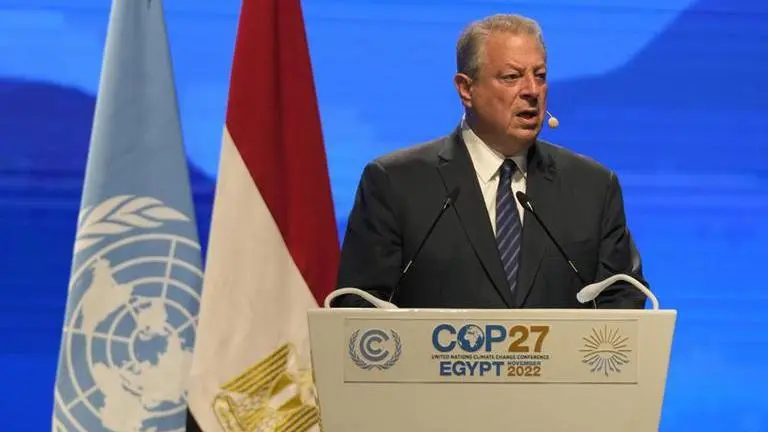 Former US Vice President Al Gore announces fossil fuel emissions inventory at UN summit