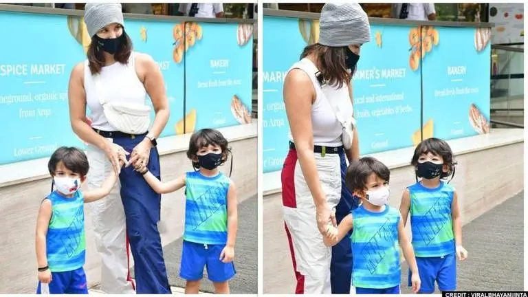 Actress Sunny Leone spotted with children Noah and Asher, see pictures Sunny Leone spotted with children Noah, Asher in city to buy groceries, poses for paps