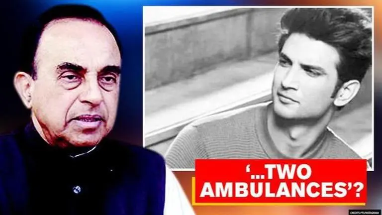 Subramanian Swamy inquires about '2 ambulances' & '2 Samuels' in Sushant death case Subramanian Swamy