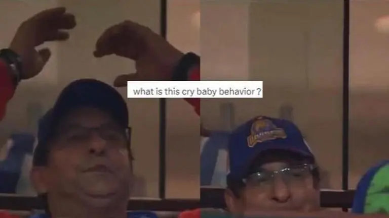 Wasim Akram kicks sofa during angry outburst in PSL, gets called out for being 'cry baby’ Wasim Akram