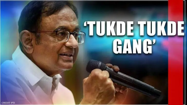 Chidambaram calls govt 'Tukde Tukde Gang' after India's dip in Democracy index Chidambaram