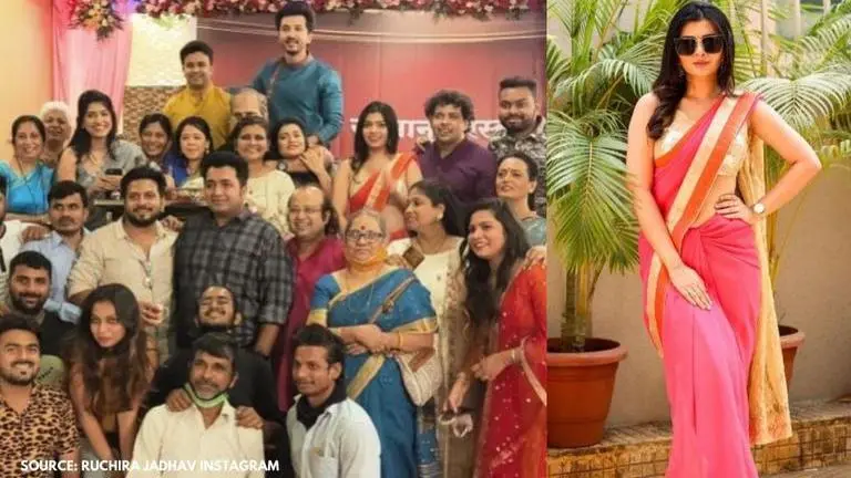 Ruchira Jadhav shares pictures with 'Mazhya Navryachi Bayko' cast, relives on-set days Ruchira Jadhav