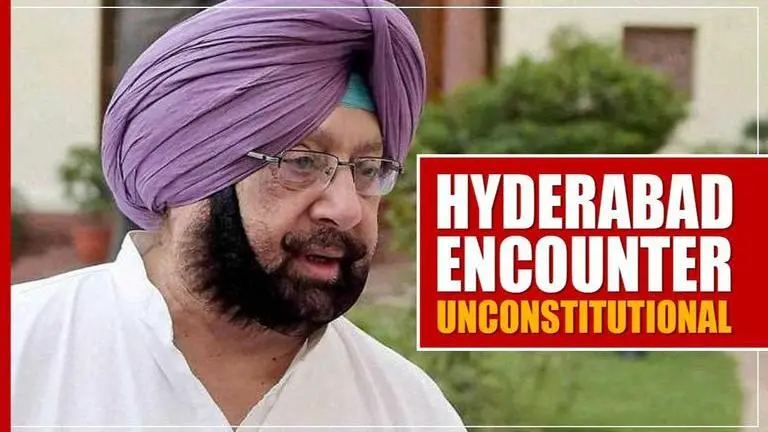'It against the nation's Constitutional spirit': Captain Amarinder Singh on Hyd encounter Captain Amarinder Singh