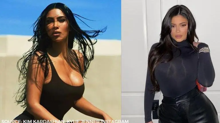 Kim Kardashian shares a throwback pic of sis Kylie Jenner in stunning black SKIMS outfit Kim Kardashian and Kylie Jenner