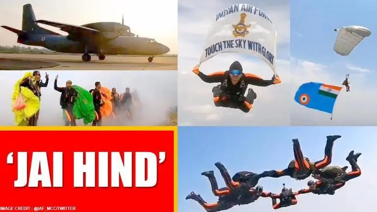 Indian Air Force shares amazing video of 'Akashganga' skydiving team; Watch Indian Air Force