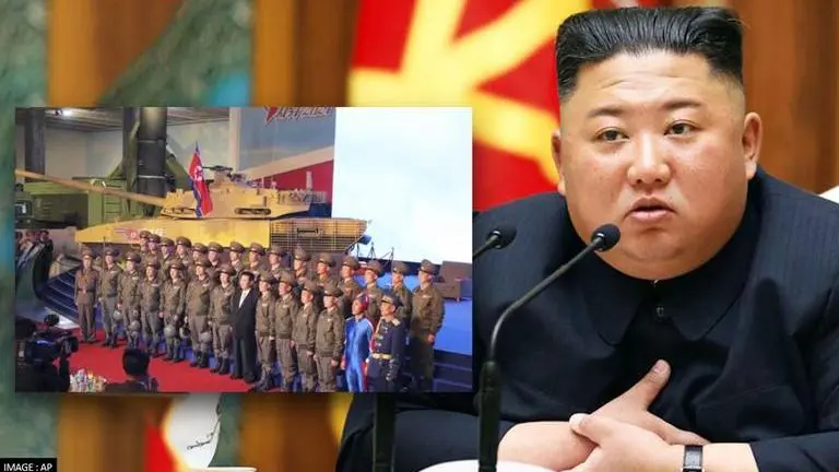 North Korea: Man in skintight blue suit at military parade steals the show North Korea