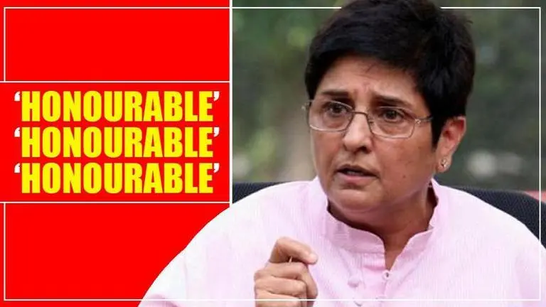 With 'Honourable' hat-trick, Kiran Bedi shames Puducherry CM for 'Hitler's sister' jibe Kiran Bedi