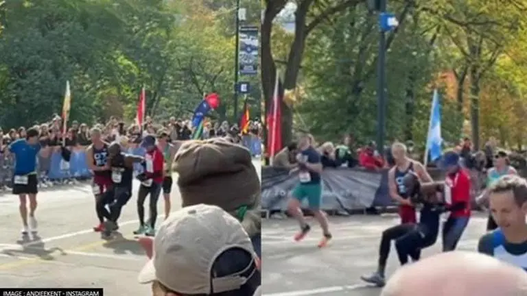 Strangers help participant in crossing finish line at NYC Marathon; watch video US