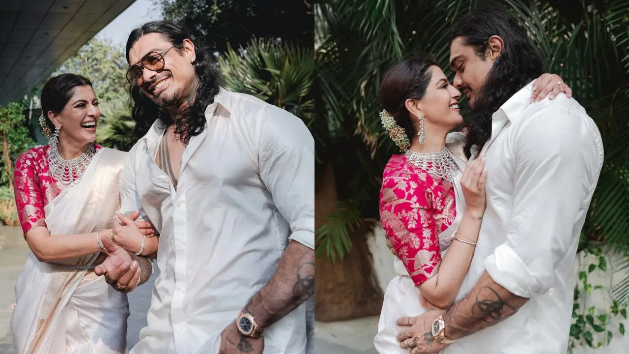 Vikram Vedha Actress Varalaxmi Sarathkumar Engaged To Gallerist Nicholai Sachdev | See Photos Varalaxmi Sarathkumar and Nicholai Sachdev