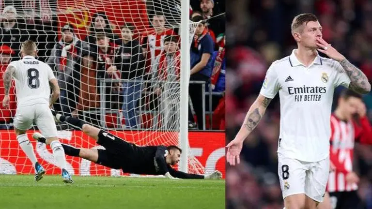 Watch: Toni Kroos’ ‘one of a kind’ 90th-minute goal for Real Madrid leaves fans floored Toni Kroos