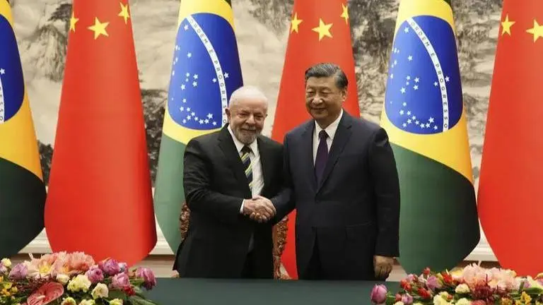 Chinese President Xi Jinping and Brazil's Lula da Silva meet in Beijing to boost bilateral ties China
