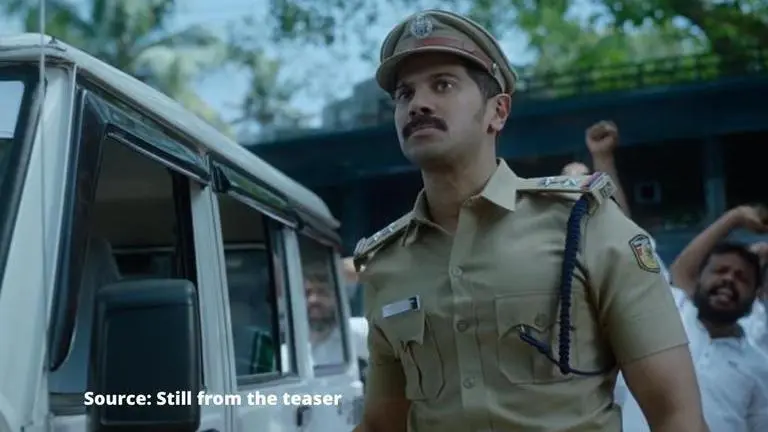 'Salute' teaser reaction: Fans 'can't wait' for Dulquer Salmaan's upcoming cop drama Still from Salute's teaser