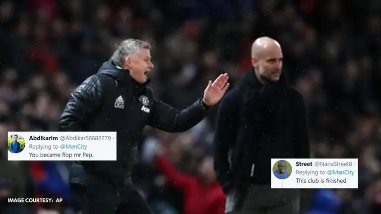 Fans lay into Man City after Pep Guardiola's side suffer more defeats than Man United man city