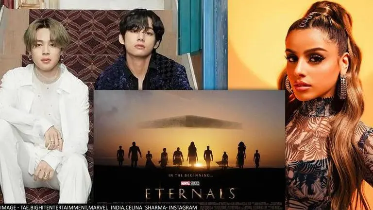 BTS' Jimin, V’s song 'Friends' with Celin Sharma's 'Nach Mera Hero' included in 'Eternals' BTS, Jimin, V, Friends, Eternals, Celina Sharma