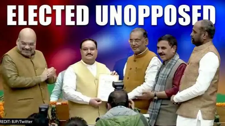BJP gets new National President, JP Nadda elected unopposed to succeed Amit Shah Nadda
