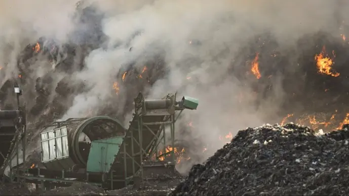 Fire at Ghazipur Landfill Site