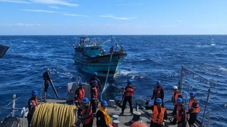 17 fishermen rescued after trawler capsizes in Bay of Bengal Fishermen rescued after trawler capsizes in Bay of Bengal.