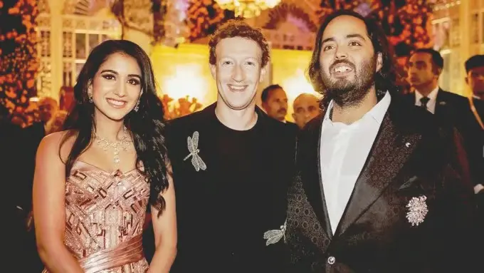 Anant Ambani's Ultra Expensive Watch Draws Mark Zuckerberg, Priscilla Chan's Attention - Viral Video Anant-Radhika with Zuckerberg