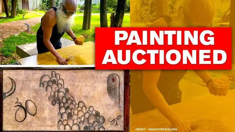 Sadhguru Contributes over Rs 9 Cr to Covid relief, second painting auctioned for Rs 5.1 Cr Sadhguru