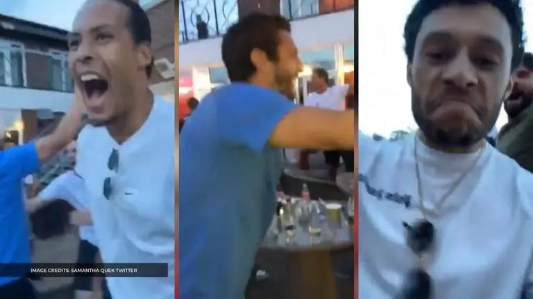 Liverpool stars host title party as Van Dijk and others celebrate Willian's penalty; Watch Liverpool