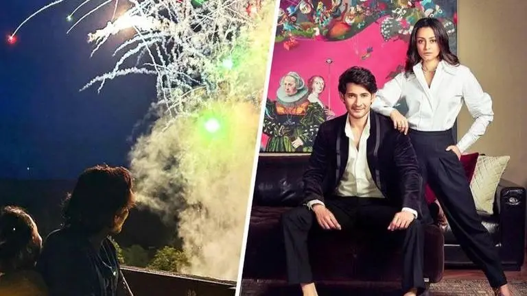 Mahesh Babu, Namrata Shirodkar enjoy fireworks ahead of actor's birthday Mahesh Babu