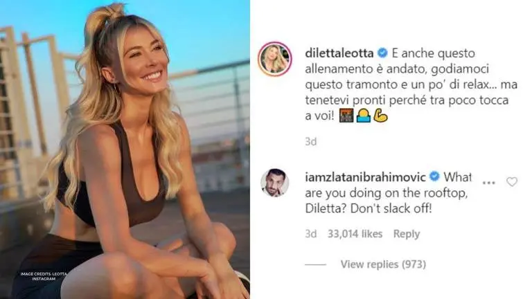 Zlatan Ibrahimovic jokingly calls out Serie A presenter Diletta Leotta for "slacking off" zlatan ibrahimovic