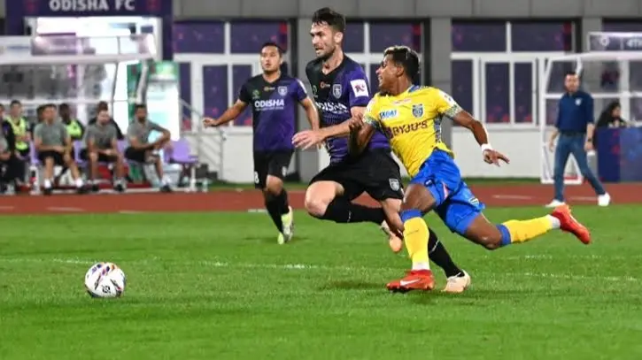 ISL Match between Hyderabad FC and Kerala Blasters FC ended in a draw
