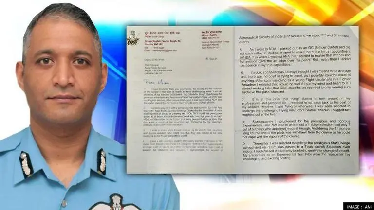 Group Captain Varun Singh's note to school kids has an inspiring message for all Varun Singh