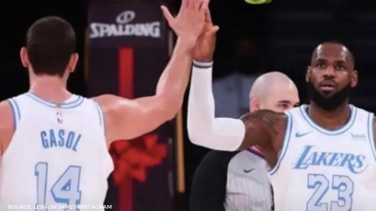 LeBron James reacts to Marc Gasol and him duplicating Kobe-Pau Lakers photo LeBron James