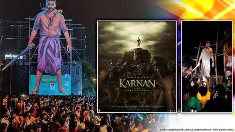 Dhanush's fans make huge cutout of actor ahead of 'Karnan' release ...