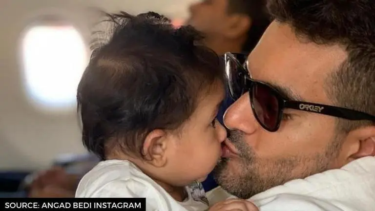 Mehr Dhupia Bedi enjoys fun time feeding horses at stable with father Angad Bedi Mehr Dhupia Bedi