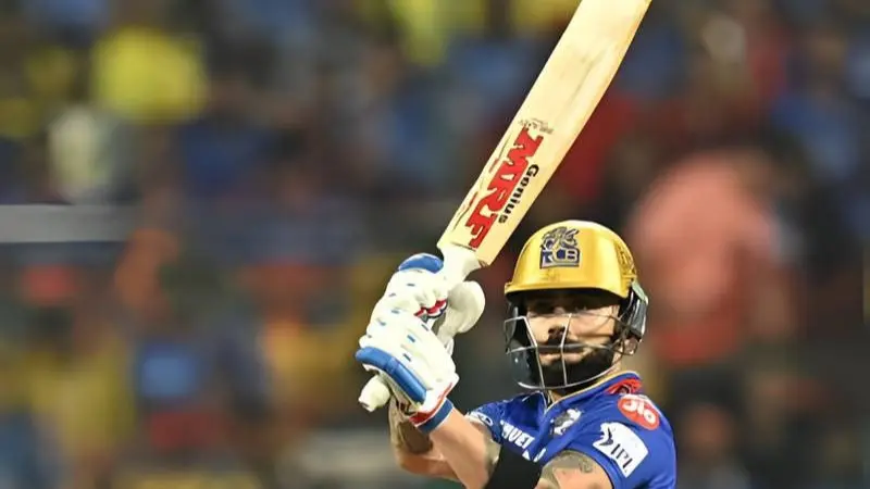 RCB vs CSK: Virat Kohli unleashes on MS Dhoni's CSK with a no-look six of 98m; Eclipses Rohit Sharma Virat Kohli