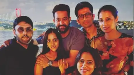 Jr NTR with wife and friends