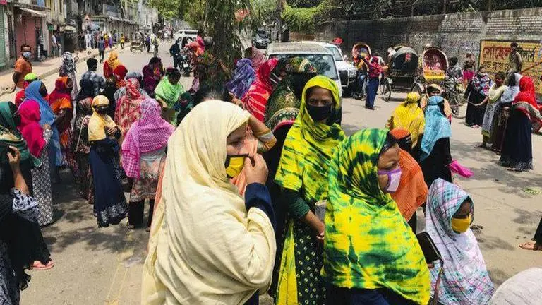 Bangladesh garment workers seek unpaid wages as orders stop