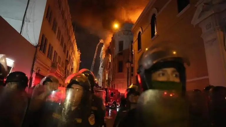 Fierce clashes erupt in Peru; heavy police force deployed in Lima amid protesters' march Peru