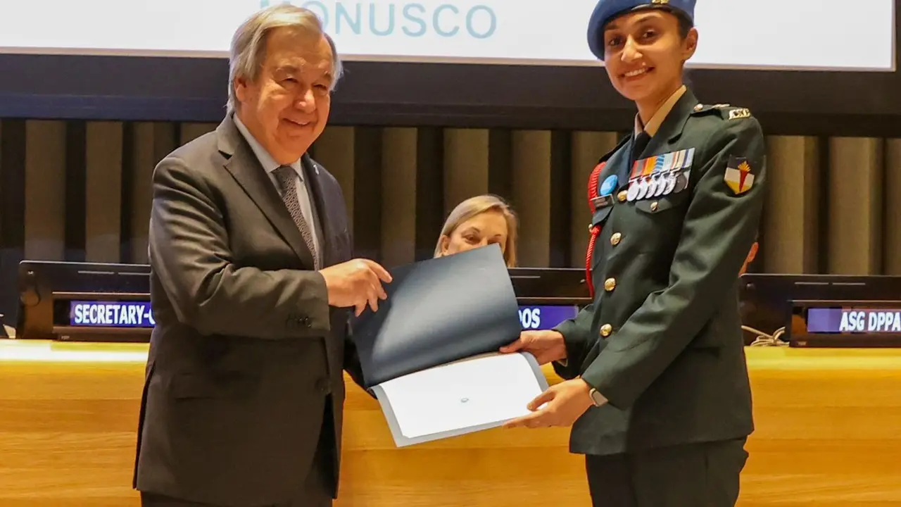 Major Radhika Sen receives prestigious 2023 UN Military Gender Advocate of the Year Award