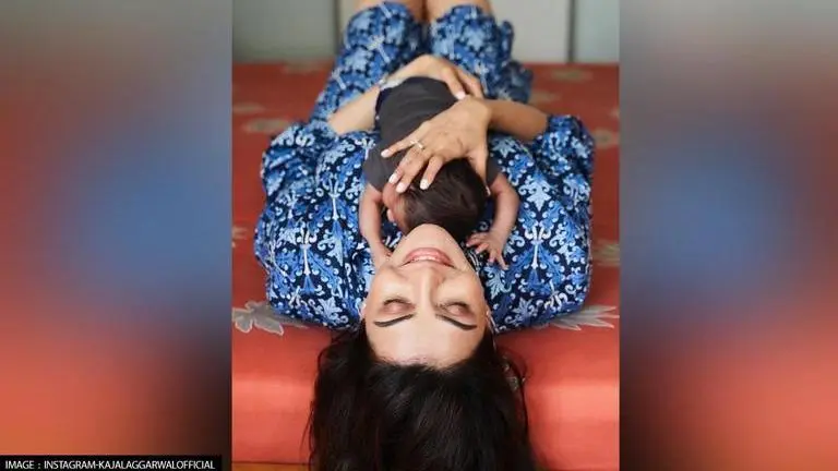 Kajal Aggarwal shares 1st pic with son Neil Kitchlu on Mother's Day; Samantha Ruth reacts Kajal Aggarwal