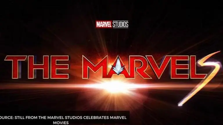 In frame: The Marvels title logo