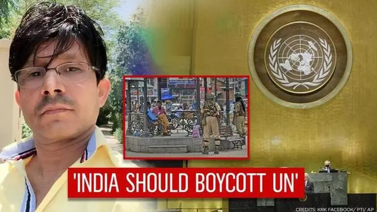 KRK rages at foreign report targeting India's 'internal matters'; advises boycott response UN experts report on concern of demographic change, minority rights in J&K infuriates KRK