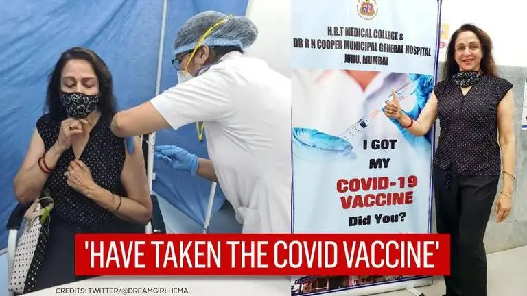 Hema Malini takes COVID vaccine at Mumbai's Cooper Hospital; shares steps to register Hema Malini takes COVID vaccine at Mumbai's Cooper Hospital post sharing steps to register