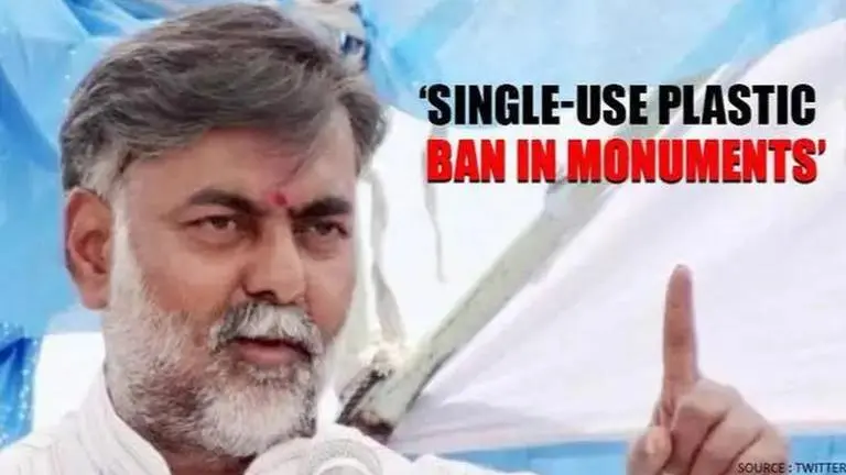 Tourism Minister Prahlad Patel bans single-use plastics in monuments Tourism Minister