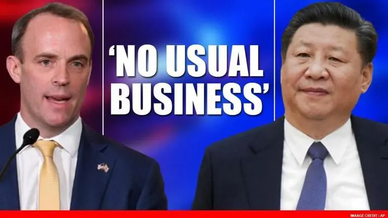 Dominic Raab states 'UK cannot continue usual business' with China post Coronavirus UK