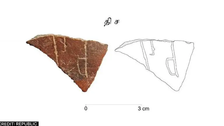 3000-year-old potsherds with Tamil inscriptions found in Thirunelveli In the second round of excavation which covers an area of 36 acres at Thulukarpatti