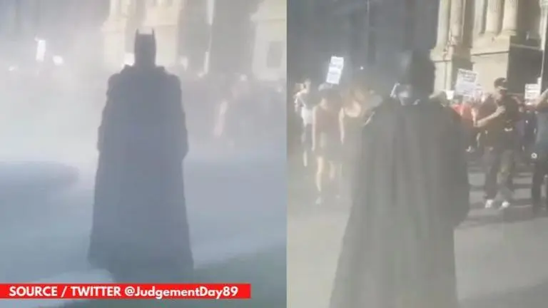 Batman walking through smoke amid Philly protests goes viral Batman