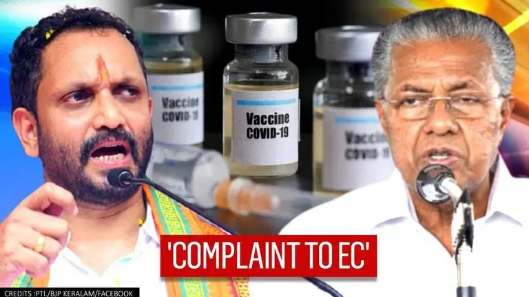 Kerala: BJP files complaint against CM's free COVID vaccine promise, alleges MCC violation Kerala