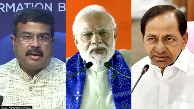 Telangana: Education Minister Pradhan slams CM KCR for not receiving PM Modi at airport Dharmendra Pradhan