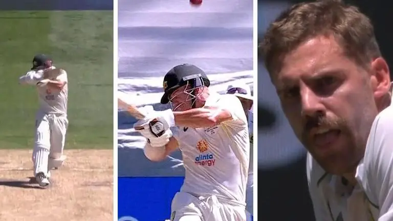Anrich Nortje strikes Warner's helmet with 155kph bullet delivery; Here's how he reacted Anrich Nortje, David Warner, Australia vs South Africa, AUS vs SA, Warner, anrich nortje 155 kmph ball, anrich nortje david warner, david warner nortj